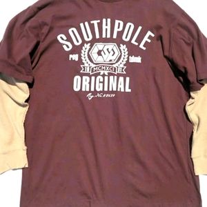 SOUTH POLE L / S Layered Print T-Shirt